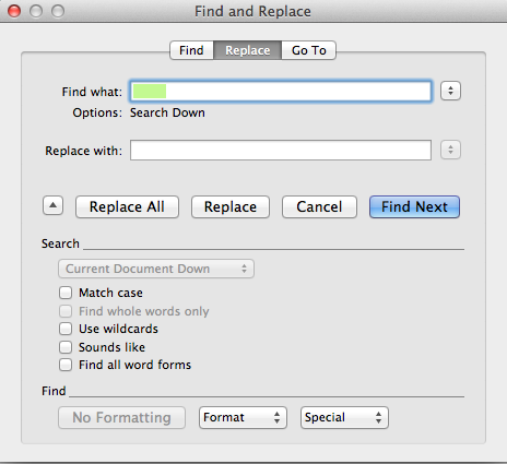 How to search a page on mac